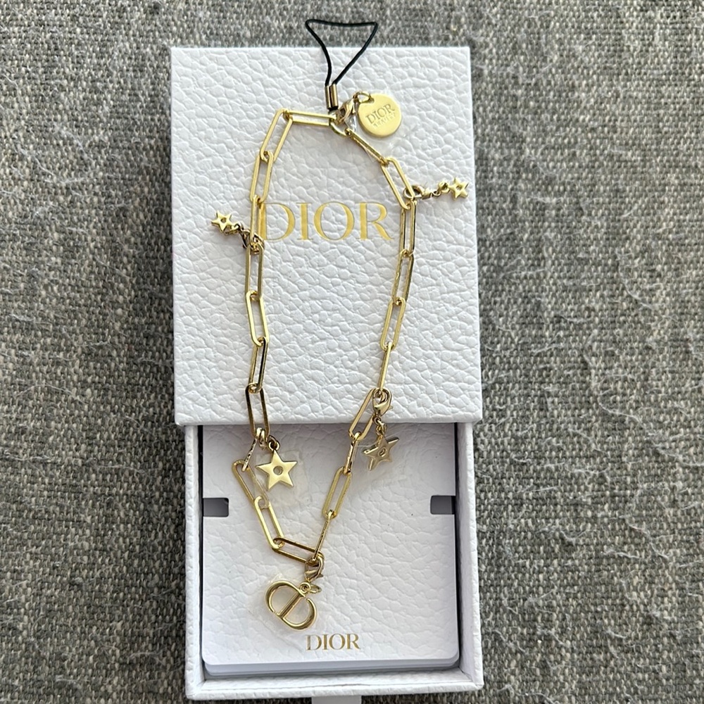 Dior Gold Chain phone charm